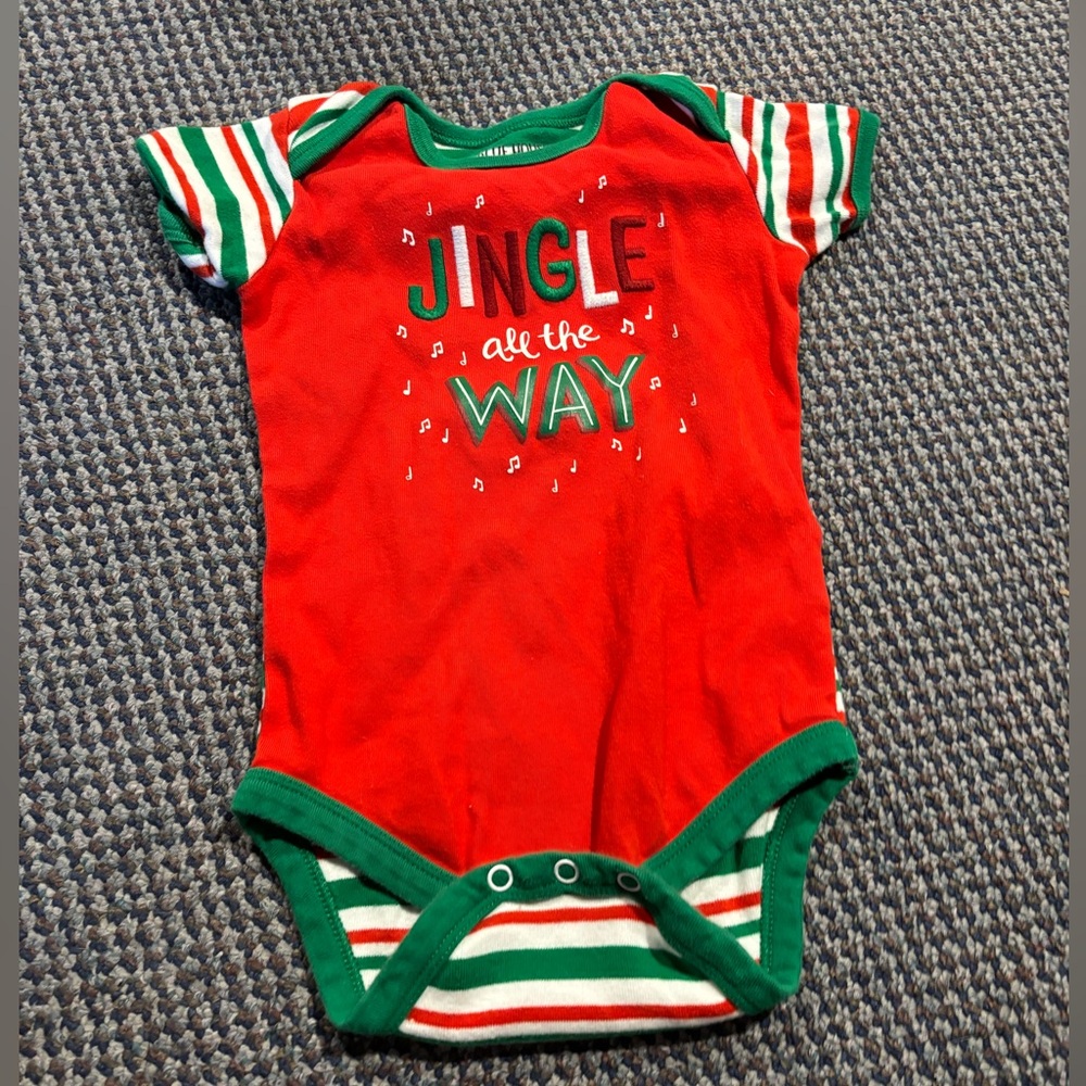 Little blue house onesie. Jingle all the way. Sz 18-24 months.